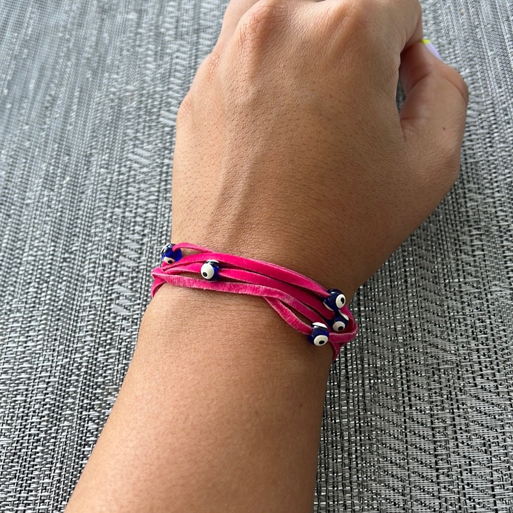 Evil eye wrap bracelet